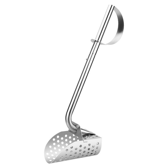 Sand scoops for metal detection, stainless steel sieve scoops, metal detector scoops for beaches and metal detecting accessories