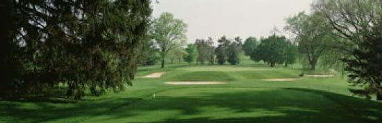 Sand trap at a golf course Baltimore Country Club Maryland USA Canvas Art - Panoramic Images (36 x 12)