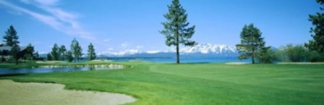 Sand trap in a golf course Edgewood Tahoe Golf Course Stateline Douglas County Nevada Canvas Art - Panoramic Images (18 x 6)