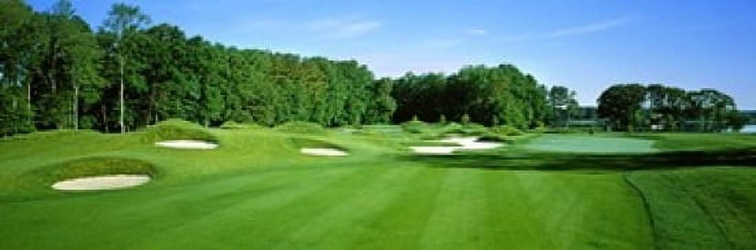 Sand traps in a golf course River Run Golf Course Berlin Worcester County Maryland USA Canvas Art - Panoramic Images (18 x 6)