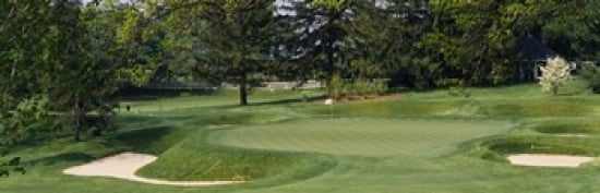 Sand traps on a golf course Baltimore Country Club Baltimore Maryland USA Canvas Art - Panoramic Images (36 x 12)