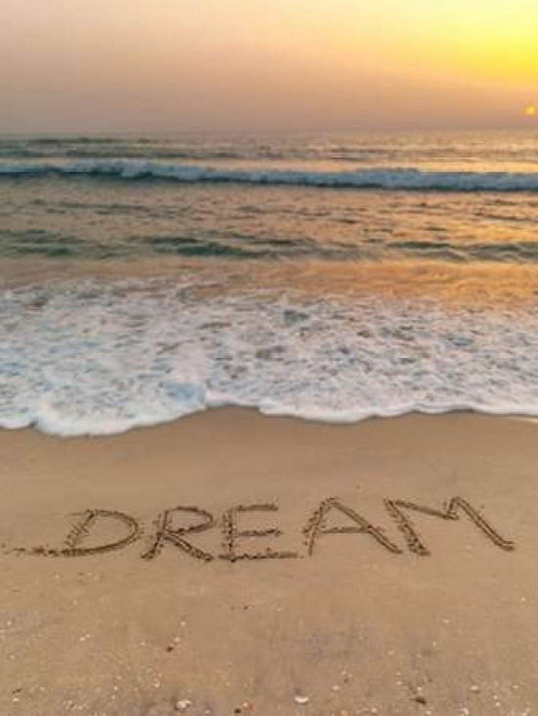 Sand writing - Word Dream written on beach Canvas Art - Assaf Frank (18 x 24)
