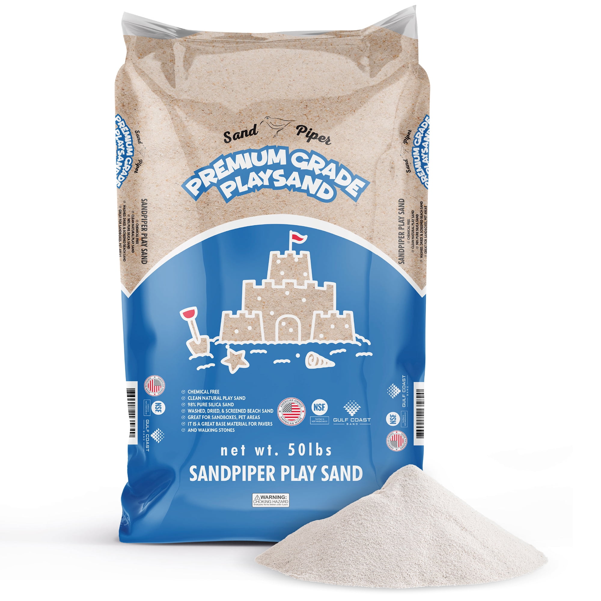 SandPiper 50 Pound Premium Grade Play Sand with Chemical Free Formula
