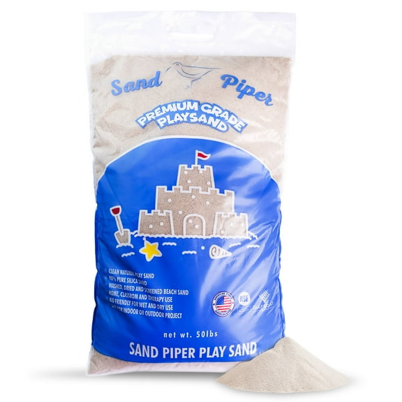 Sandpiper Multiuse Play Sand for Kids - 50 Lbs Silica Sand for Sandbox, Crafts & Sensory