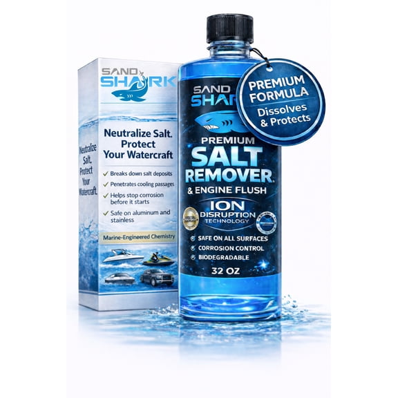 SandShark 2-in-1 Salt Remover & Engine Flush Boat Cleaner. 32 Oz