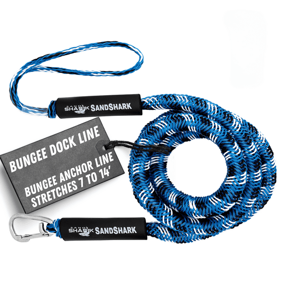 7-14ft Bungee Dock Line, Anchor Line, by Sandshark – Perfect Docking Solution for Boats & Jet Skis