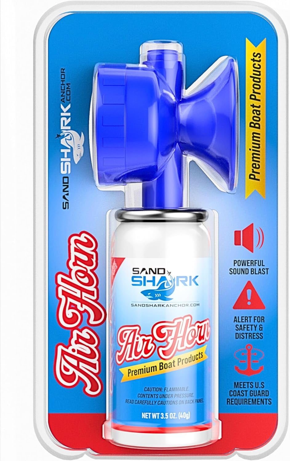 Premium Air Horn -Very Loud Airhorn, Coast Guard Approved (1.4 ounce)