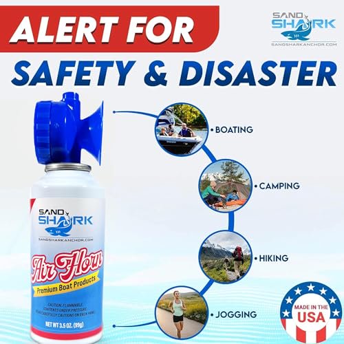 SandShark Premium Air Horn Handheld CanisterVery Loud Airhorn, Coast