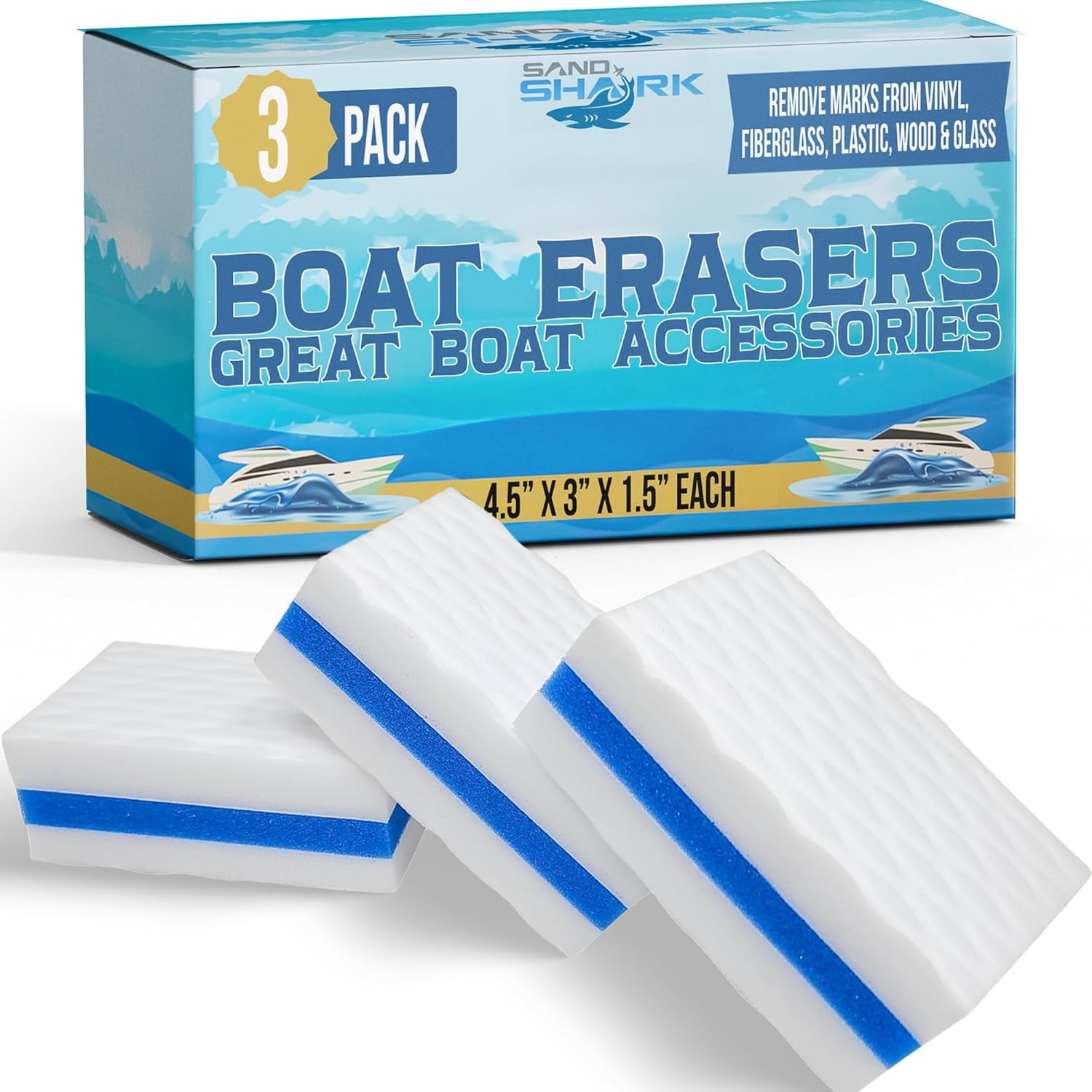 Boat Erasers – The Ultimate Cleaning Solution for Boats, Jet Skis, and Pontoons (3 PK)