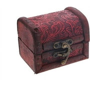 SandT Collection 3 inch Wooden Keepsake Treasure Chest Trinket Box - Swirl