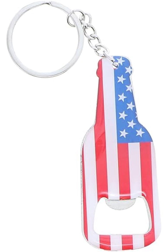 American Flag Beer Bottle Opener Keychain