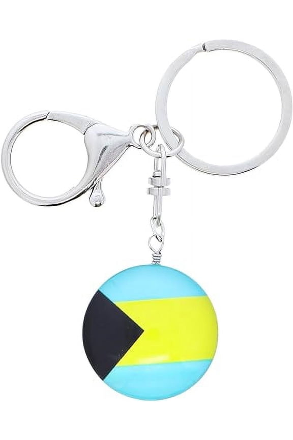 Bahamas Round Durable Souvenir Metal Keychain