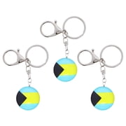 SandT Collection Bahamas Round Souvenir Metal Keychain