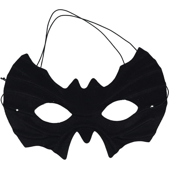 SandT Collection Black Superhero Skeleton Bat Face Mask Costume Accessory for Adult Men, Women, and Kids