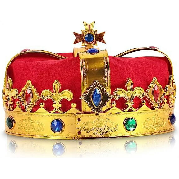 SandT Collection Hat Costume for Men Women and Teens Jeweled King Crown