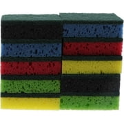 SandT Collection Kitchen Sponges with Scrubber Scourer Heavy Duty - 10pk