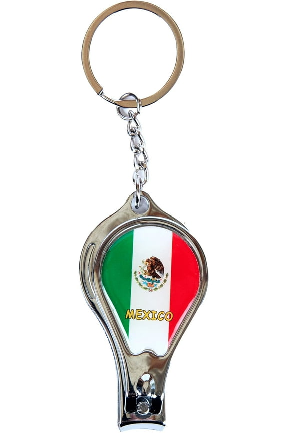 Mexico Souvenir Keychain with Nail Clipper and Bottle Opener-Single