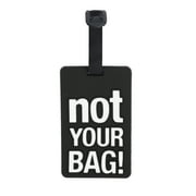SandT Collection Not Your Bag Silicone Luggage Tag Suitcase ID Holder - Black Black
