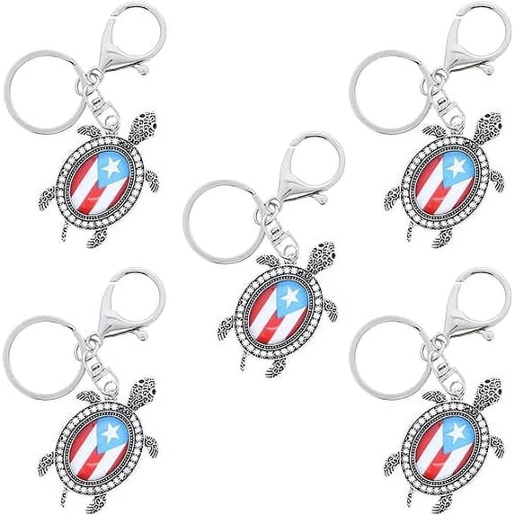SandT Collection Puerto Rico Metal Turtle Keychain