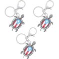 thumbnail image 1 of SandT Collection Puerto Rico Metal Turtle Keychain, 1 of 4