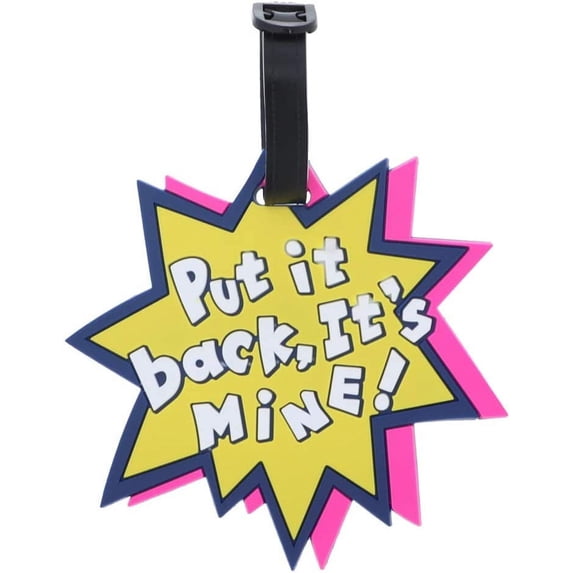 SandT Collection Put It Back Star Luggage Tag Humor ID Holder for Suitcases Silicone, Plastic-Adults