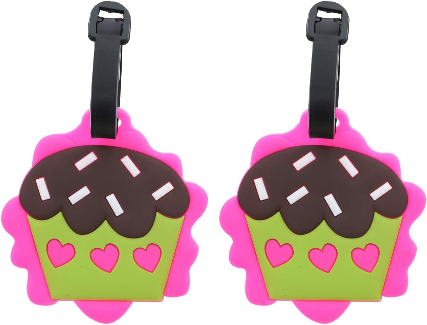 SandT Collection Set of 2 Silicone, Plastic Fun Food Luggage Tags for ...