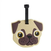SandT Collection Silicone, Plastic Animal Luggage Tag Cute Suitcase Label (Bulldog)