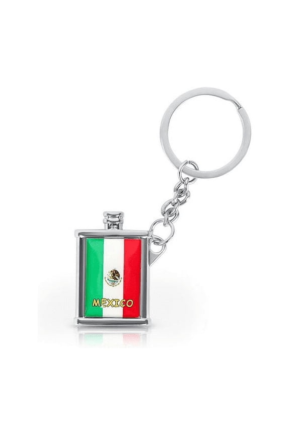 Stainless Steel Mexican Flask Keychains