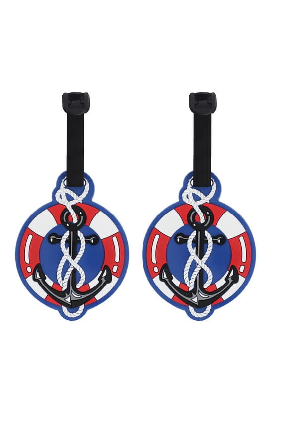 Summer Vacation Luggage Tag Silicone Suitcase ID for Adult Unisex - Set of 2