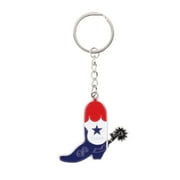 SandT Collection Texas Souvenir Keychain - Texan Flag Durable Metal Key Ring Cowboy Boot