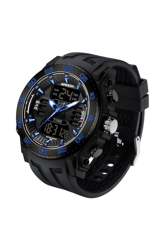 2022 Men Watches Sport Military Quartz Watch 50m Waterproof Wristwatch For Male Led Digital Clock Relogios Masculino 6029 - Quartz Wristwatches