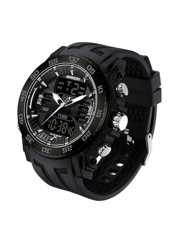 2022 Men Watches Sport Military Quartz Watch 50m Waterproof Wristwatch For Male Led Digital Clock Relogios Masculino 6029 - Quartz Wristwatches