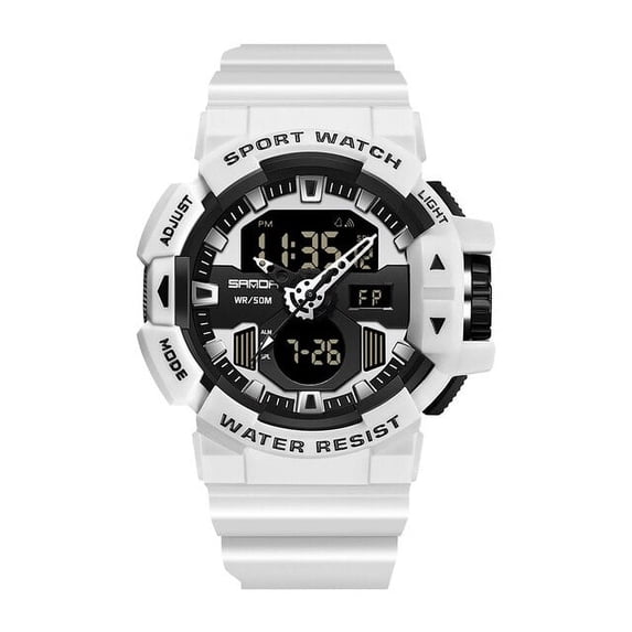 Sanda 2022 New Men's Watches Dual Display Watch 50m Waterproof Sports Military Quartz Wristwatch Clock Relogio Masculino 3129 - Quartz Wristwatches