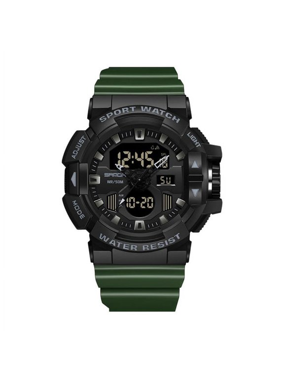 2022 New Men's Watches Dual Display Watch 50m Waterproof Sports Military Quartz Wristwatch Clock Relogio Masculino 3129 - Quartz Wristwatches