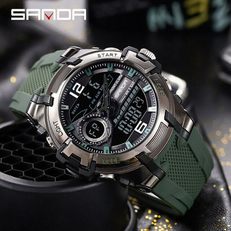 Sanda G Style Digital Watch Men Waterproof Shock Quartz Dual Display Sport  Men Watches Led Chrono Electronic Relogio Masculino - Quartz Wristwatches -  AliExpress 