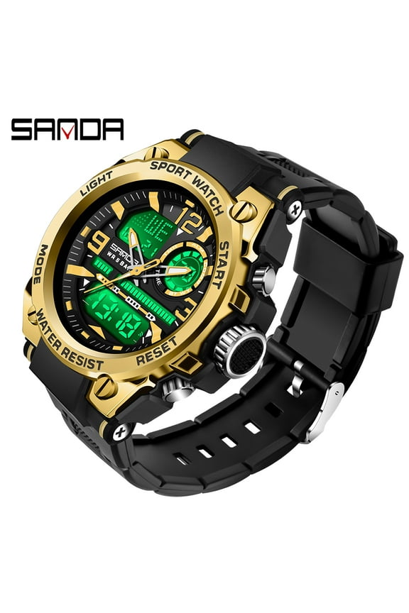 Men's Watches Sports Military 50M Waterproof Digital Wristwatch for Male Clock Stopwatch Relogio Masculino 6024