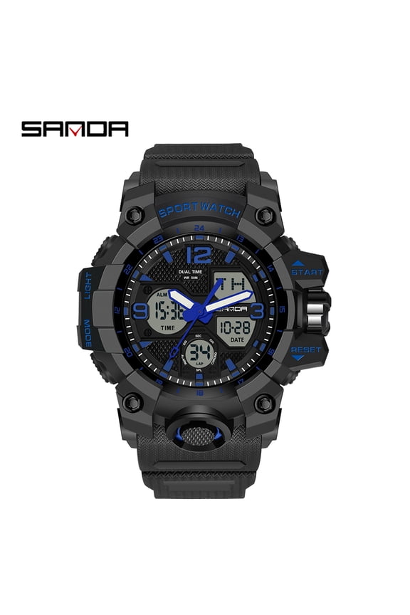 Men's Watches Sports Outdoor Waterproof Military Wrist Watch Date Multi Function Tactics LED Alarm Stopwatch