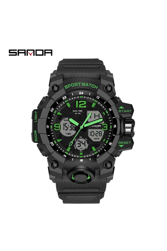 Men's Watches Sports Outdoor Waterproof Military Wrist Watch Date Multi Function Tactics LED Alarm Stopwatch