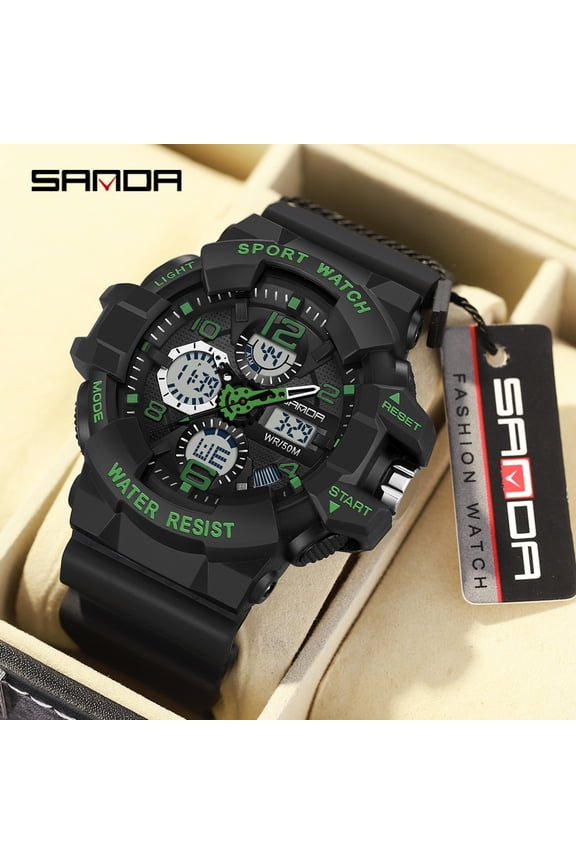 Men's Watches Sports Outdoor Waterproof Military Wrist Watch Date Multi Function Tactics LED Alarm Stopwatch