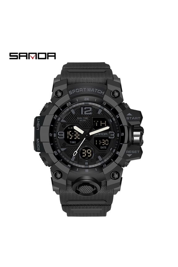 Men's Watches Sports Outdoor Waterproof Military Wrist Watch Date Multi Function Tactics LED Alarm Stopwatch
