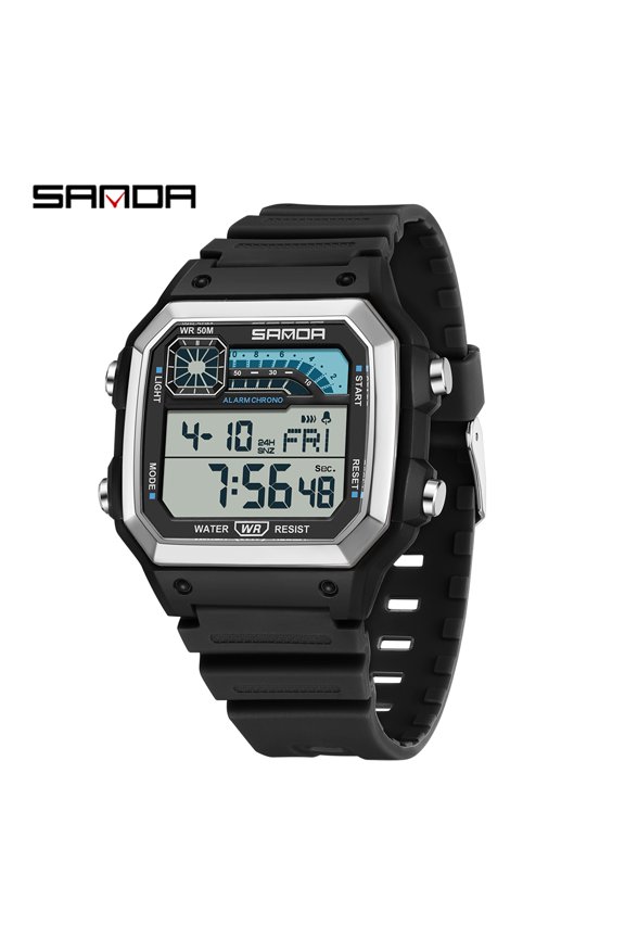 Men's Watches Sports Outdoor Waterproof Military Wrist Watch Date Multi Function Tactics LED Alarm Stopwatch