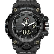 Explojoy Men's Watches Sports Outdoor Waterproof Military Wrist Watch Date Multi Function Tactics LED Alarm Stopwatch