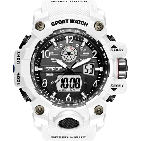 Sanda Men's Watches Sports Outdoor Waterproof Military Wrist Watch Date Multi Function Tactics LED Alarm Stopwatch