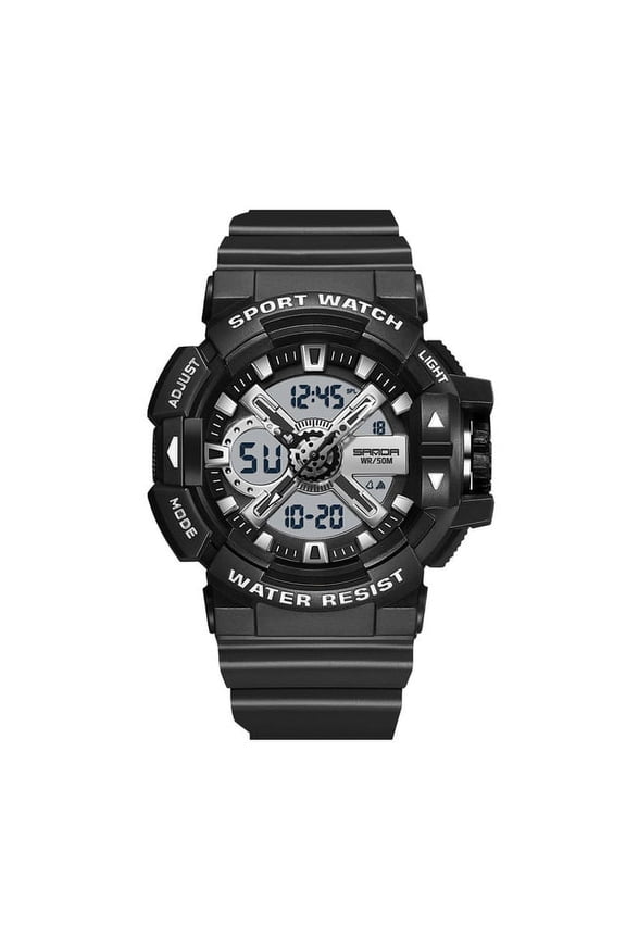 New Men's Watches Dual Display Sports Military 50m Waterproof Digital Watch Quartz Wristwatch Clock Relogio Masculino 3128 - Quartz Wristwatches