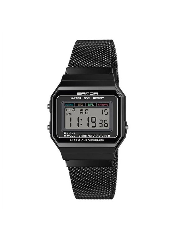 Super Slim Men's Watches Top Brand Luxury Digital Watch Fashion Waterproof Wristwatch Male Clock Relogio Masculino 6017 - Digital Wristwatches