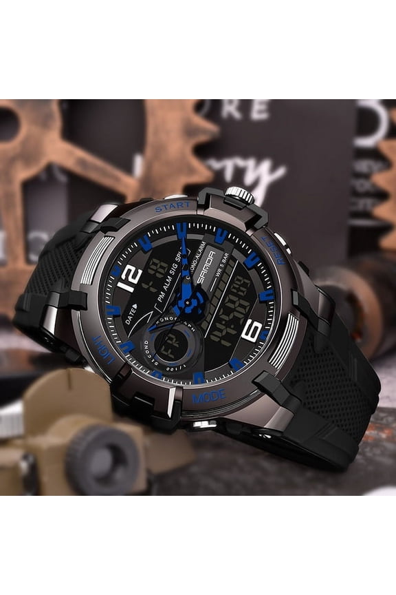 Top Brand Dual Display Wrist Watch Men Watches Sports Watch For Men Clock Military Wristwatch Outdoor 5atm Waterproof Hour - Quartz Wristwatches