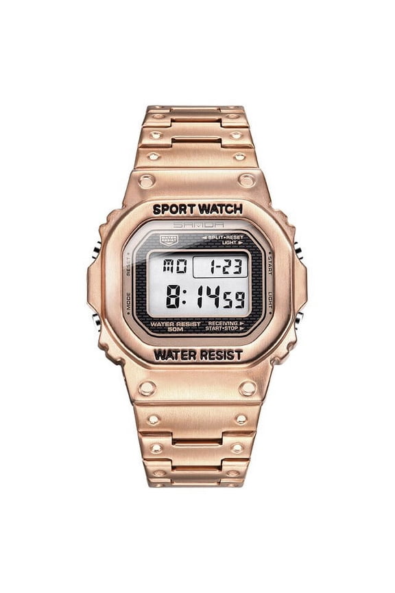 Top Brand Luxury Men's Watches Led Digital Watch Men 5atm Casual Waterproof Wristwatch Steel Clock Relogio Masculino 390 - Digital Wristwatches