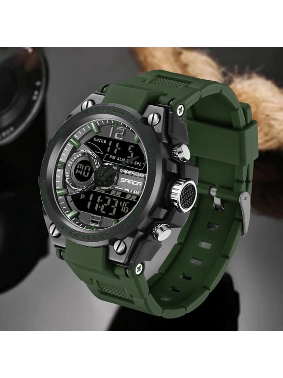 Top Brand Men's Watches Sports Quartz Watch 5atm Waterproof Military Digital Watches S Shock Male Clock Relogios Masculino - Quartz Wristwatches