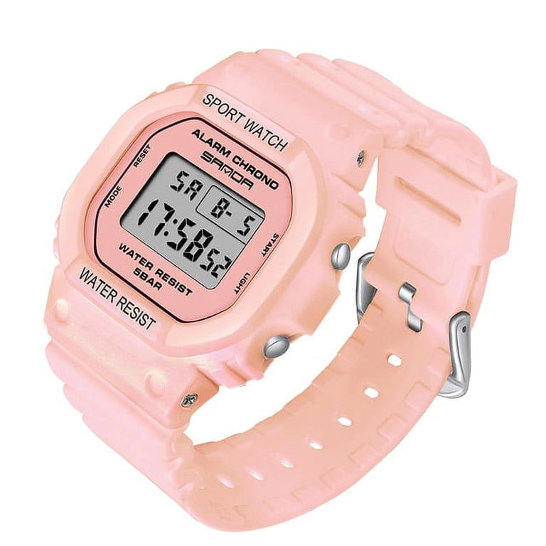 Sanda White Fashion Women's Watches Waterproof Led 