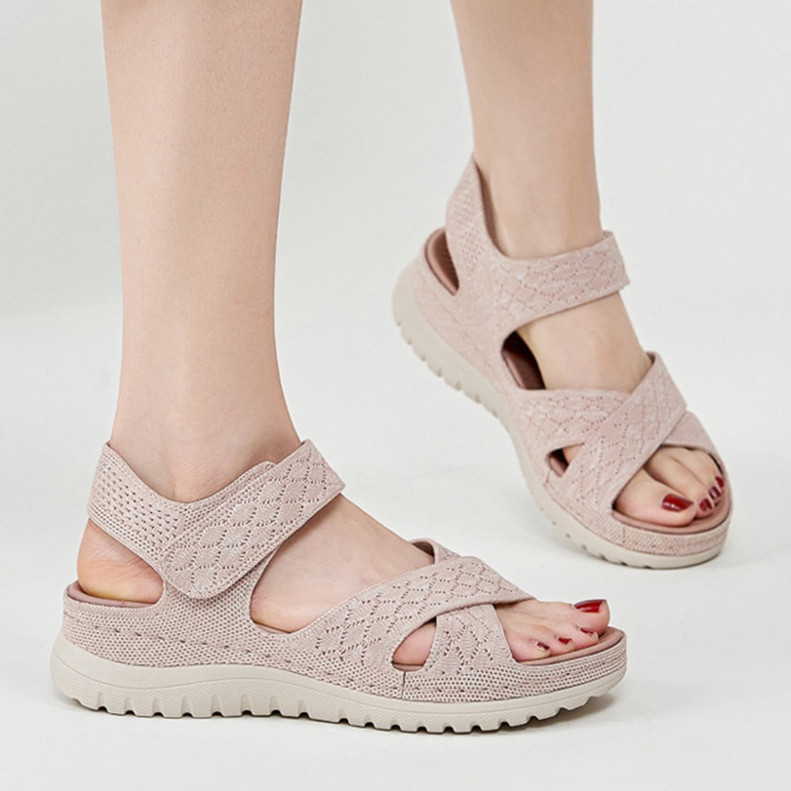 Cushionaire Sandals Women 2024 Fashion Large Size Sandals Roman Style